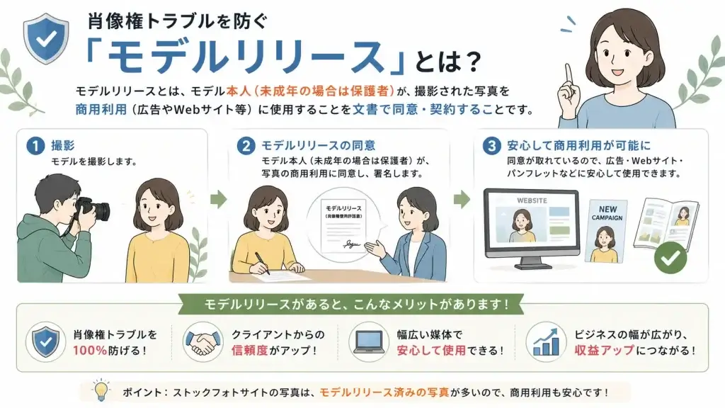肖像権トラブルを防ぐモデルリリースとは？