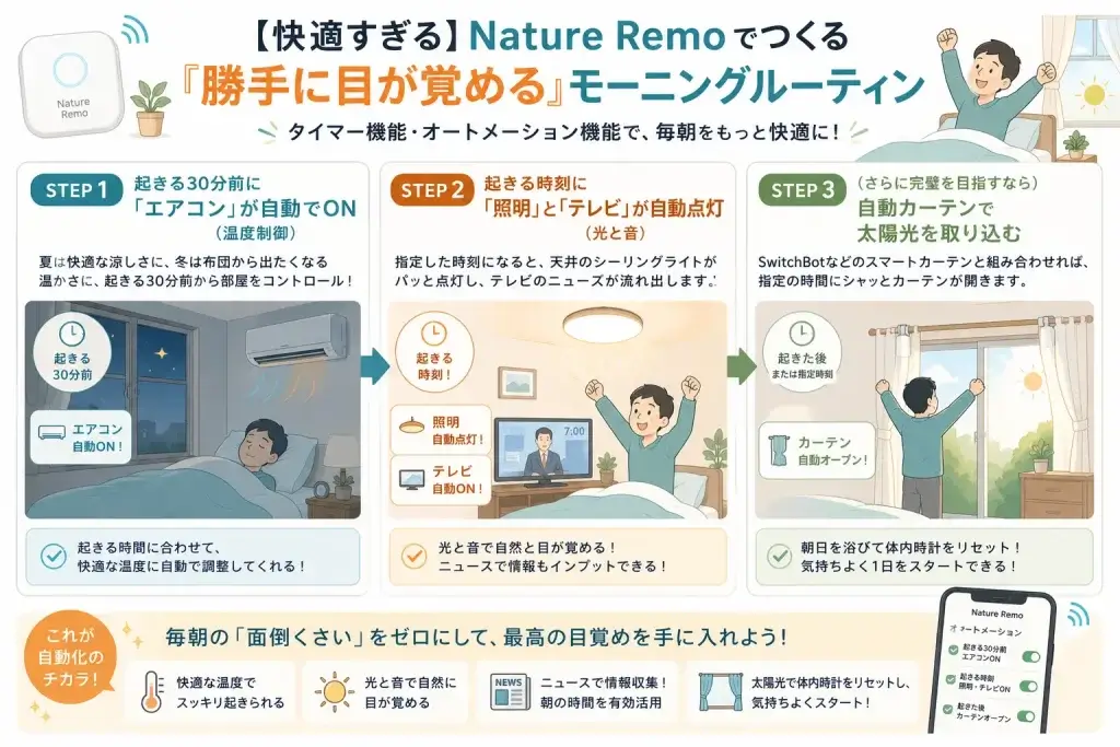 二度寝しないためのスマートホームで叶える寝起きの仕組み