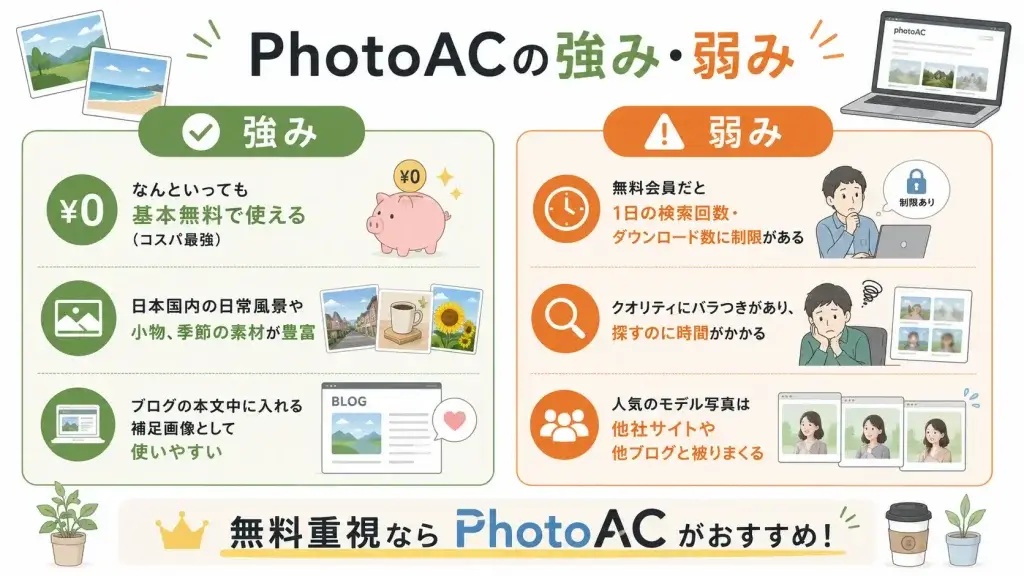 photoACの強みと弱み